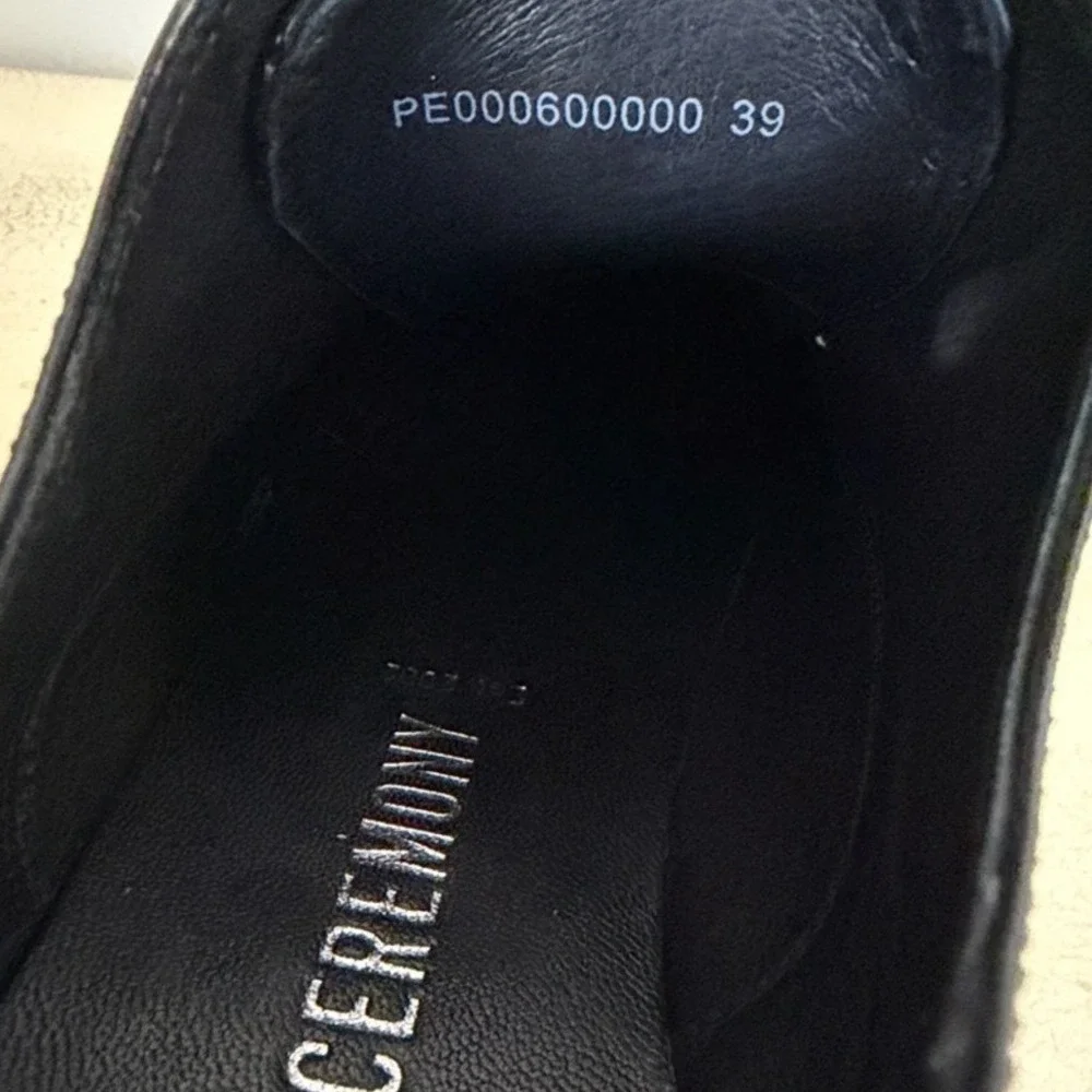 Opening Ceremony Women Sz 39 Black White Platform Zip Slip-On‎ Sneaker Shoes